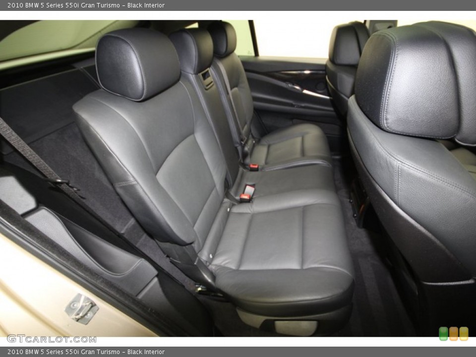 Black Interior Rear Seat for the 2010 BMW 5 Series 550i Gran Turismo #76647495