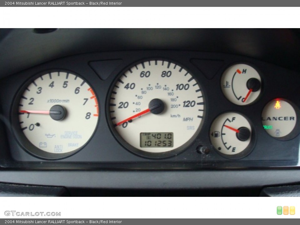 Black/Red Interior Gauges for the 2004 Mitsubishi Lancer RALLIART Sportback #76648155
