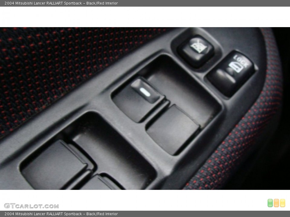 Black/Red Interior Controls for the 2004 Mitsubishi Lancer RALLIART Sportback #76648195