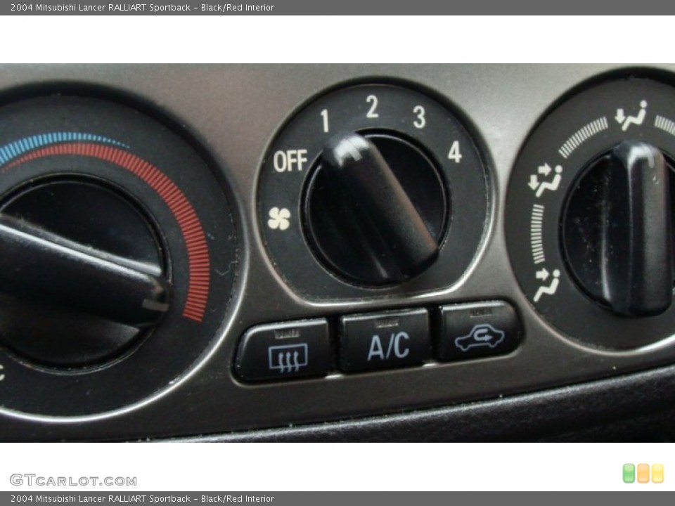 Black/Red Interior Controls for the 2004 Mitsubishi Lancer RALLIART Sportback #76648236