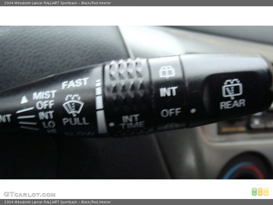 Black/Red Interior Controls for the 2004 Mitsubishi Lancer RALLIART Sportback #76648254