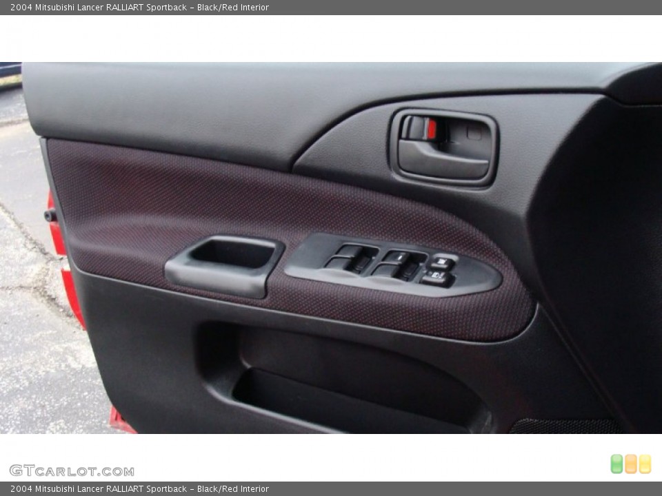 Black/Red Interior Door Panel for the 2004 Mitsubishi Lancer RALLIART Sportback #76648275