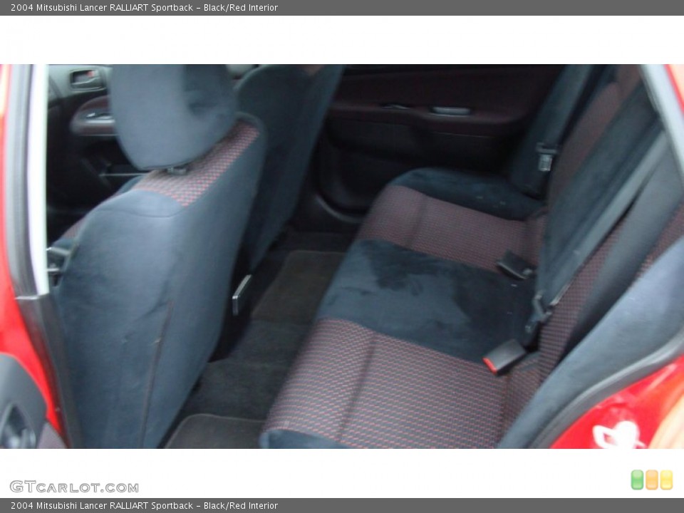 Black/Red Interior Rear Seat for the 2004 Mitsubishi Lancer RALLIART Sportback #76648322