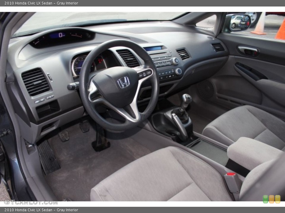 Gray Interior Prime Interior for the 2010 Honda Civic LX Sedan #76649472