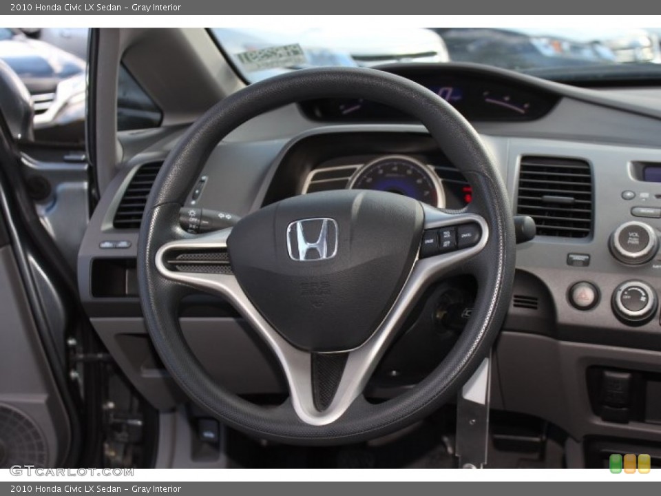 Gray Interior Steering Wheel for the 2010 Honda Civic LX Sedan #76649581