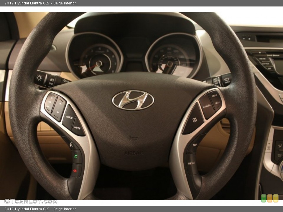 Beige Interior Steering Wheel for the 2012 Hyundai Elantra GLS #76649605