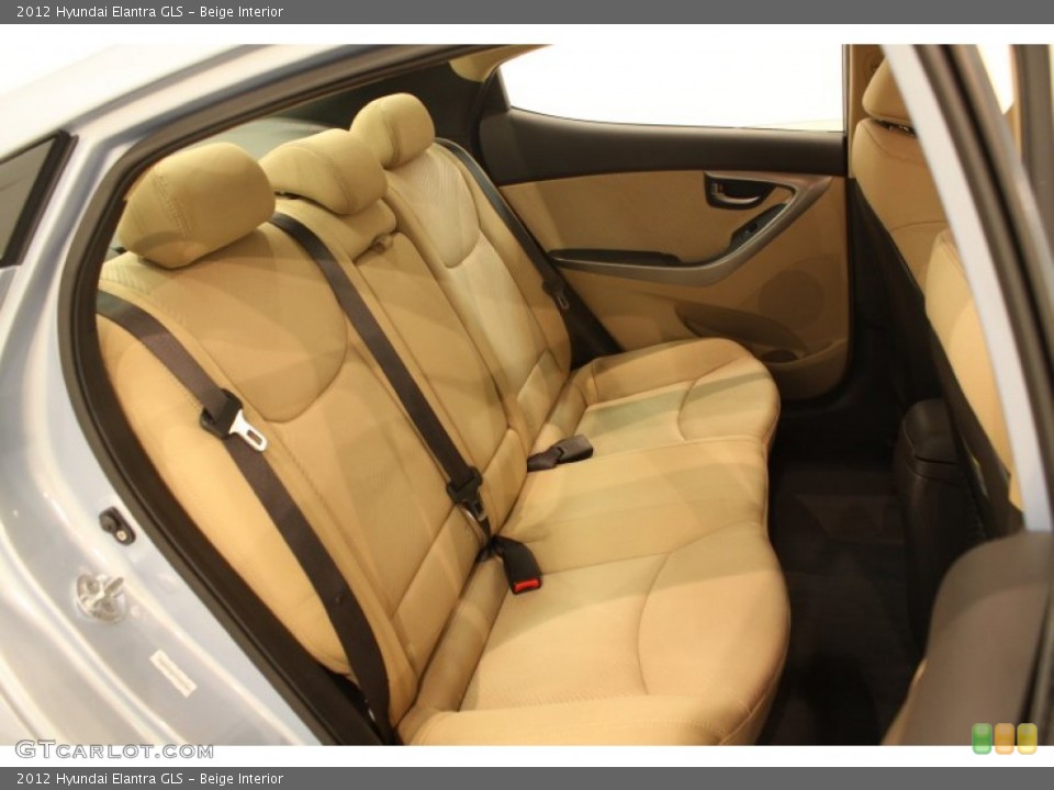 Beige Interior Rear Seat for the 2012 Hyundai Elantra GLS #76649739