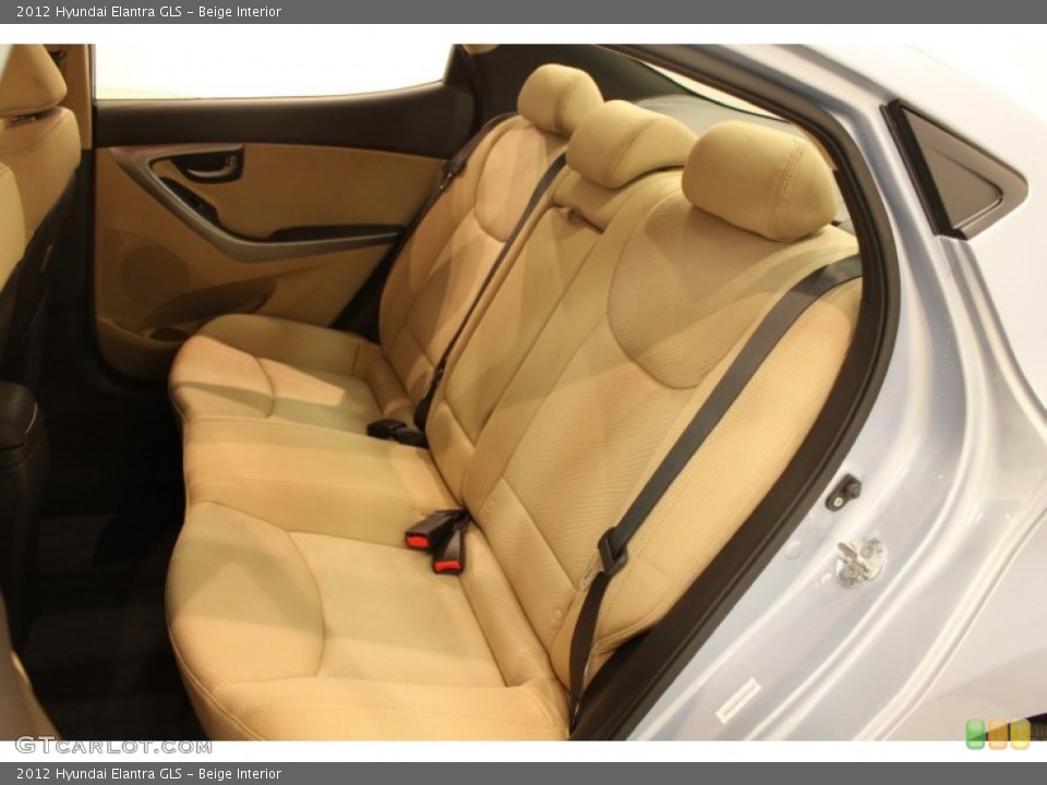 Beige Interior Rear Seat for the 2012 Hyundai Elantra GLS #76649763