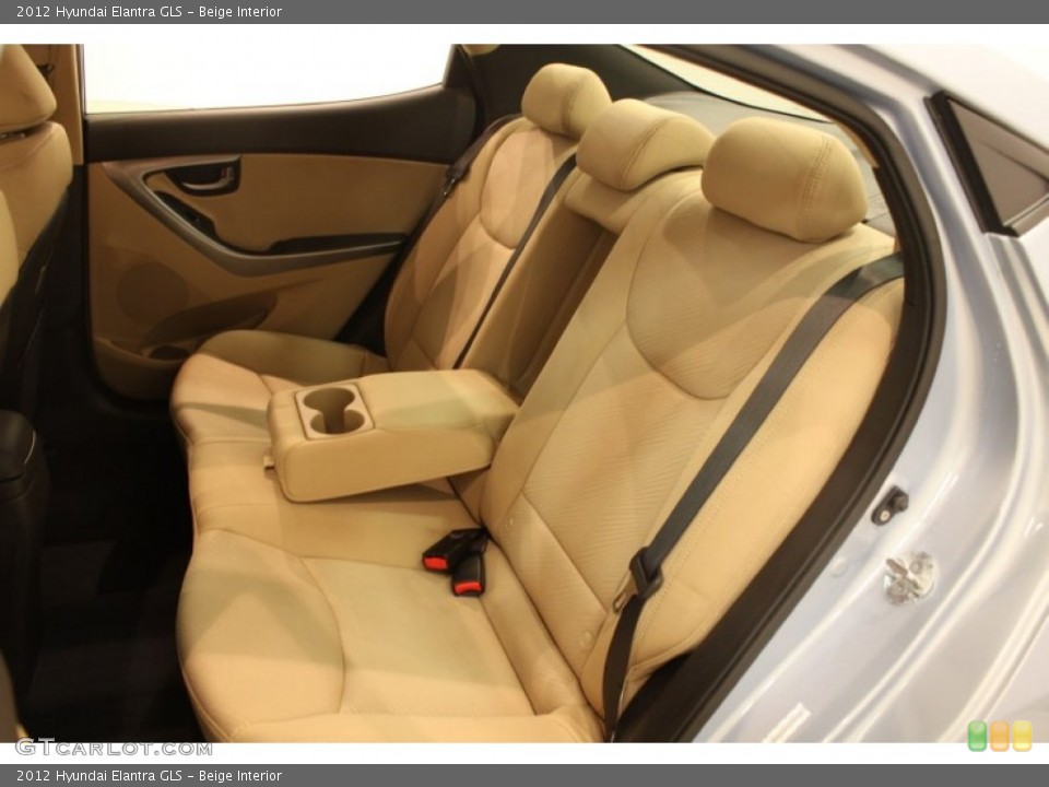 Beige Interior Rear Seat for the 2012 Hyundai Elantra GLS #76649787