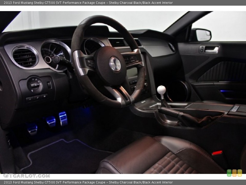 Shelby Charcoal Black/Black Accent 2013 Ford Mustang Interiors