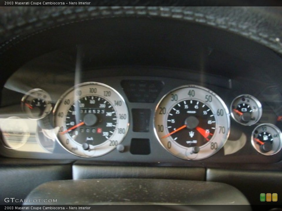 Nero Interior Gauges for the 2003 Maserati Coupe Cambiocorsa #76650666