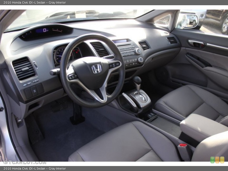 Gray Interior Prime Interior for the 2010 Honda Civic EX-L Sedan #76652344