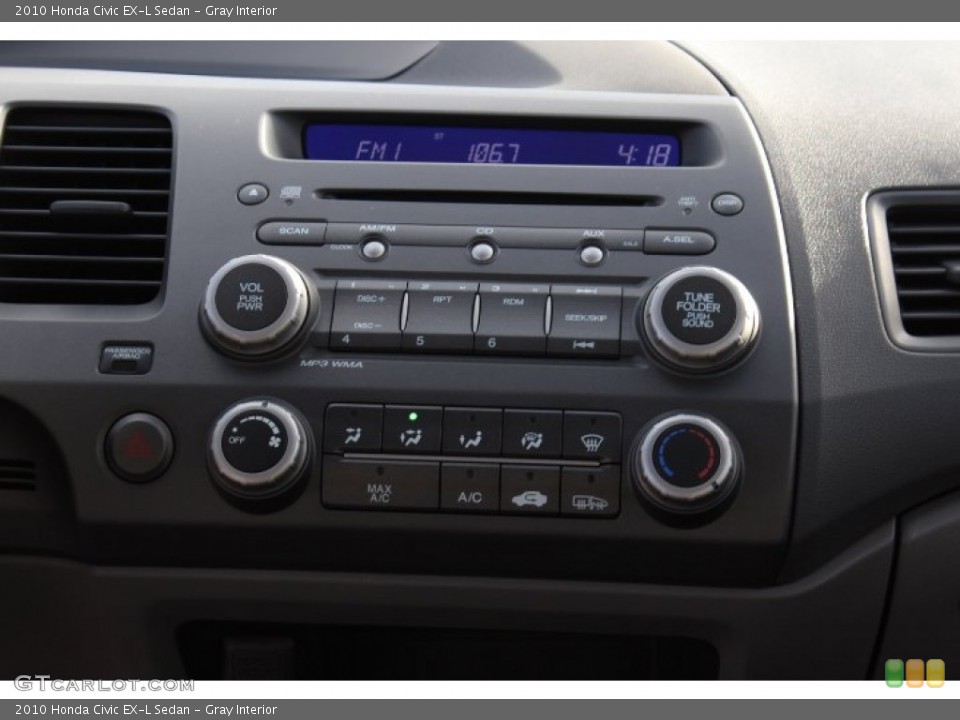 Gray Interior Controls for the 2010 Honda Civic EX-L Sedan #76652409