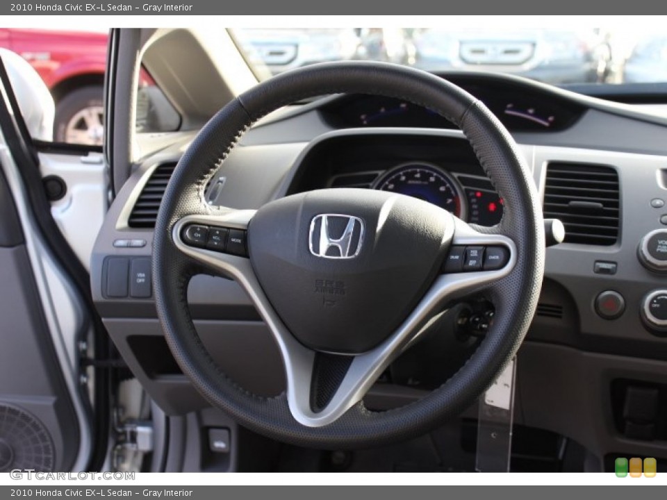 Gray Interior Steering Wheel for the 2010 Honda Civic EX-L Sedan #76652442