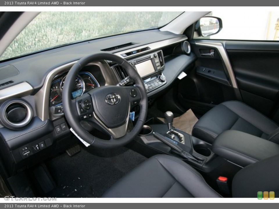 Black Interior Prime Interior for the 2013 Toyota RAV4 Limited AWD #76654375