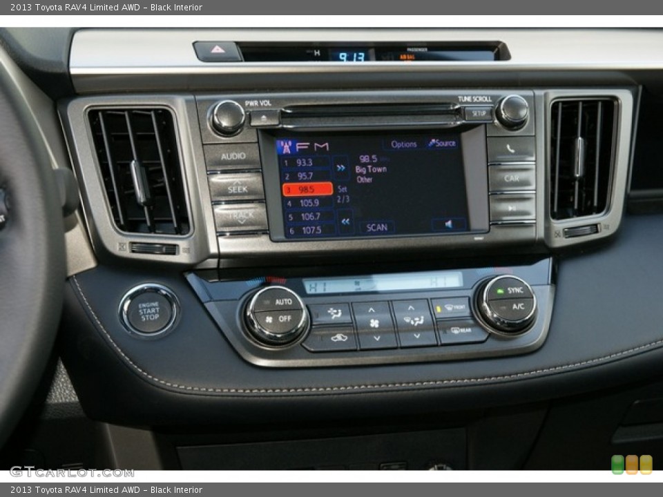 Black Interior Controls for the 2013 Toyota RAV4 Limited AWD #76654401