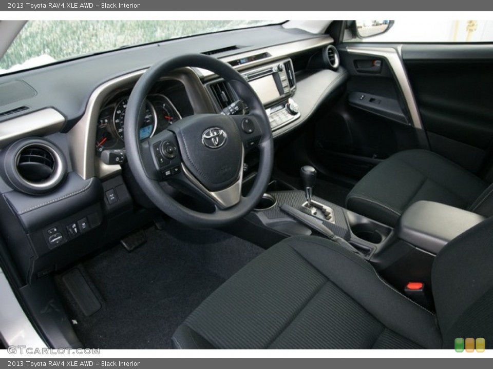 Black Interior Prime Interior for the 2013 Toyota RAV4 XLE AWD #76654614