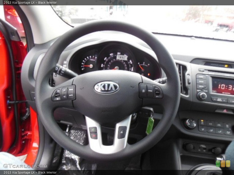 Black Interior Steering Wheel for the 2013 Kia Sportage LX #76656785