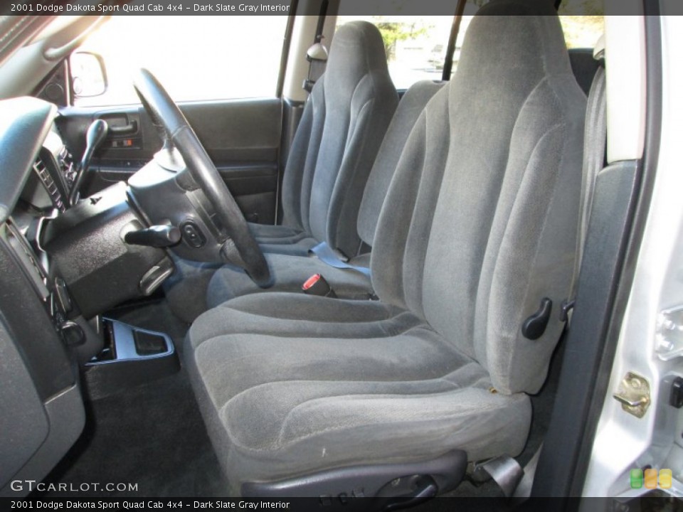 Dark Slate Gray Interior Front Seat for the 2001 Dodge Dakota Sport Quad Cab 4x4 #76657137