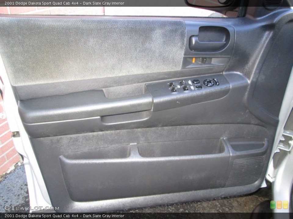 Dark Slate Gray Interior Door Panel for the 2001 Dodge Dakota Sport Quad Cab 4x4 #76657380