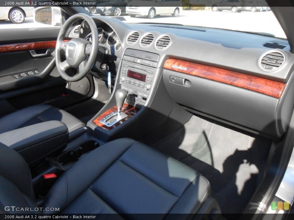 Black Interior Dashboard for the 2008 Audi A4 3.2 quattro Cabriolet #76657509