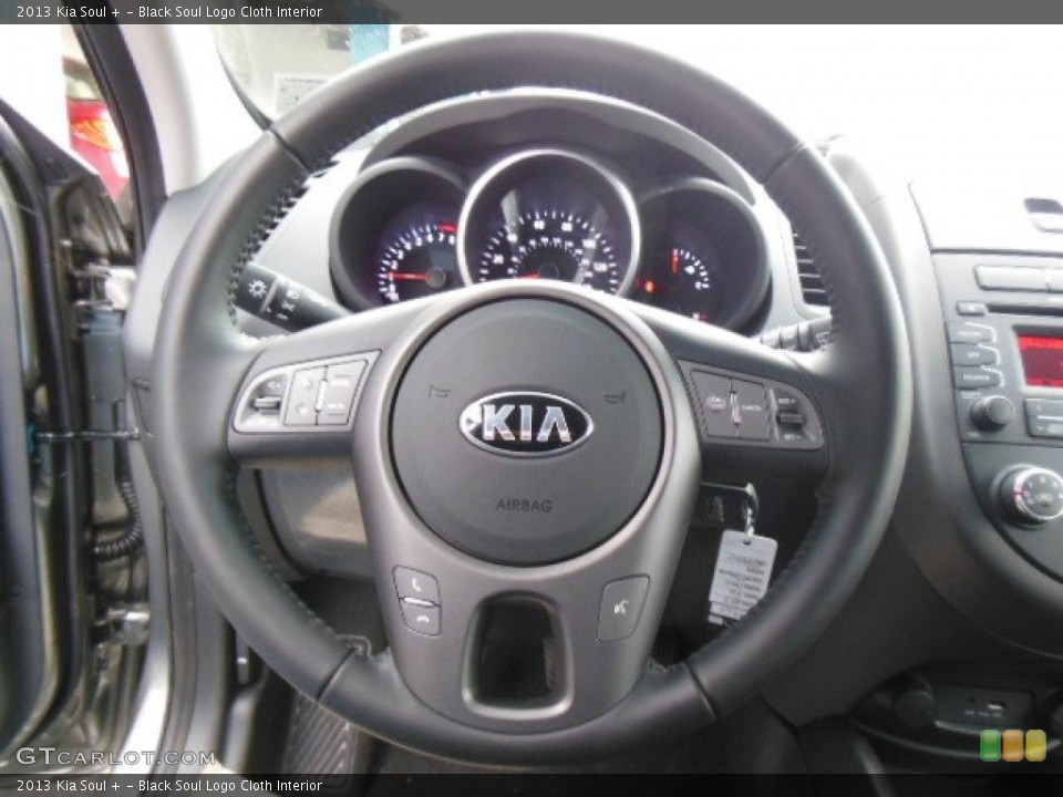 Black Soul Logo Cloth Interior Steering Wheel for the 2013 Kia Soul + #76657518