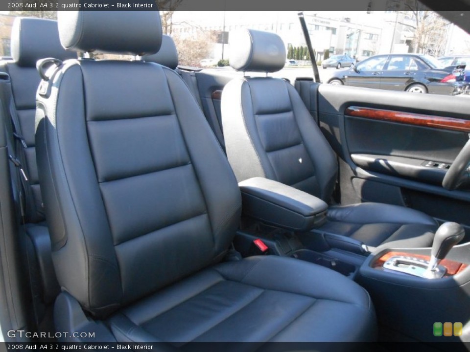 Black Interior Front Seat for the 2008 Audi A4 3.2 quattro Cabriolet #76657549