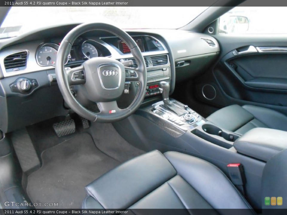 Black Silk Nappa Leather 2011 Audi S5 Interiors