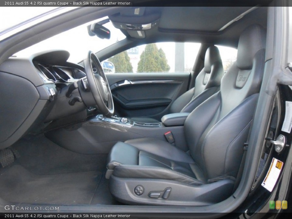 Black Silk Nappa Leather Interior Front Seat for the 2011 Audi S5 4.2 FSI quattro Coupe #76658955