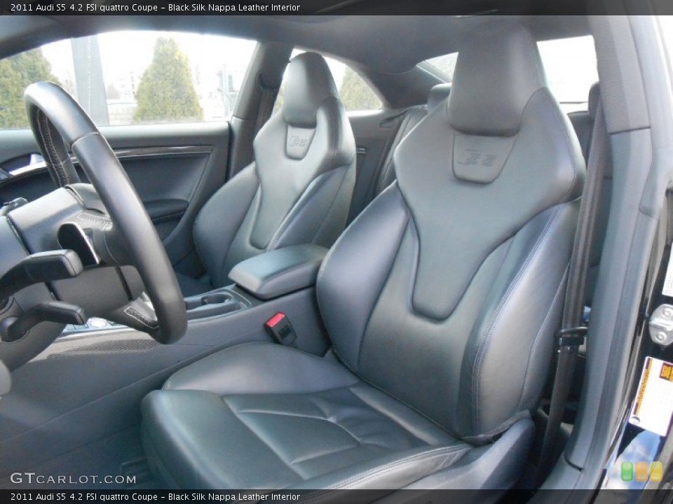 Black Silk Nappa Leather Interior Front Seat for the 2011 Audi S5 4.2 FSI quattro Coupe #76658991