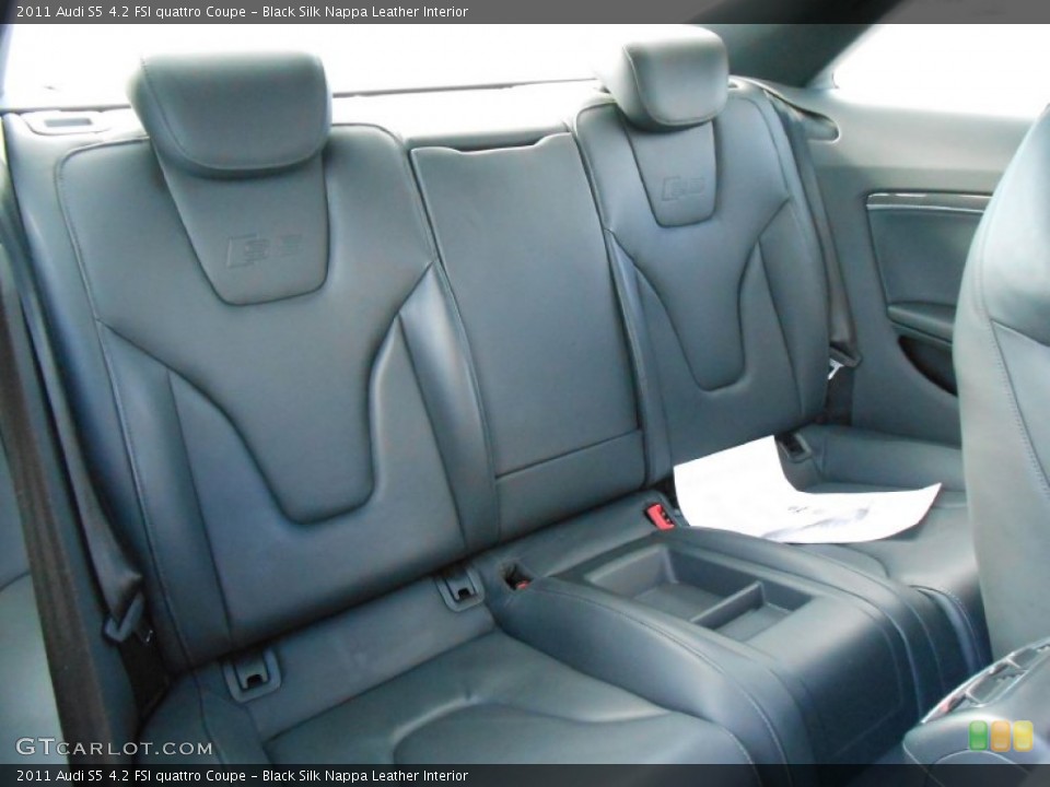 Black Silk Nappa Leather Interior Rear Seat for the 2011 Audi S5 4.2 FSI quattro Coupe #76659098