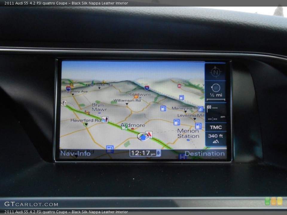 Black Silk Nappa Leather Interior Navigation for the 2011 Audi S5 4.2 FSI quattro Coupe #76659285