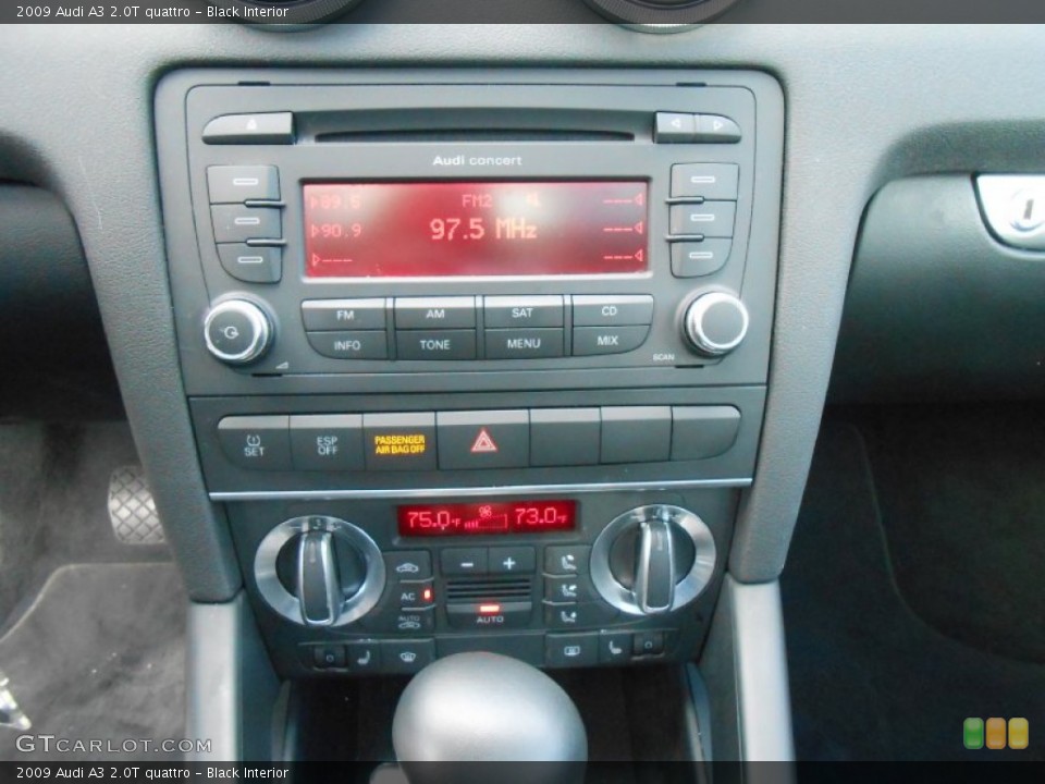 Black Interior Controls for the 2009 Audi A3 2.0T quattro #76660014