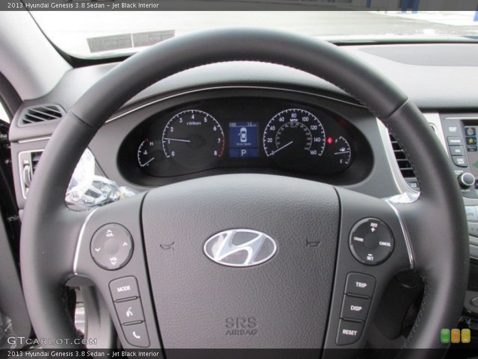Jet Black Interior Steering Wheel for the 2013 Hyundai Genesis 3.8 Sedan #76660041