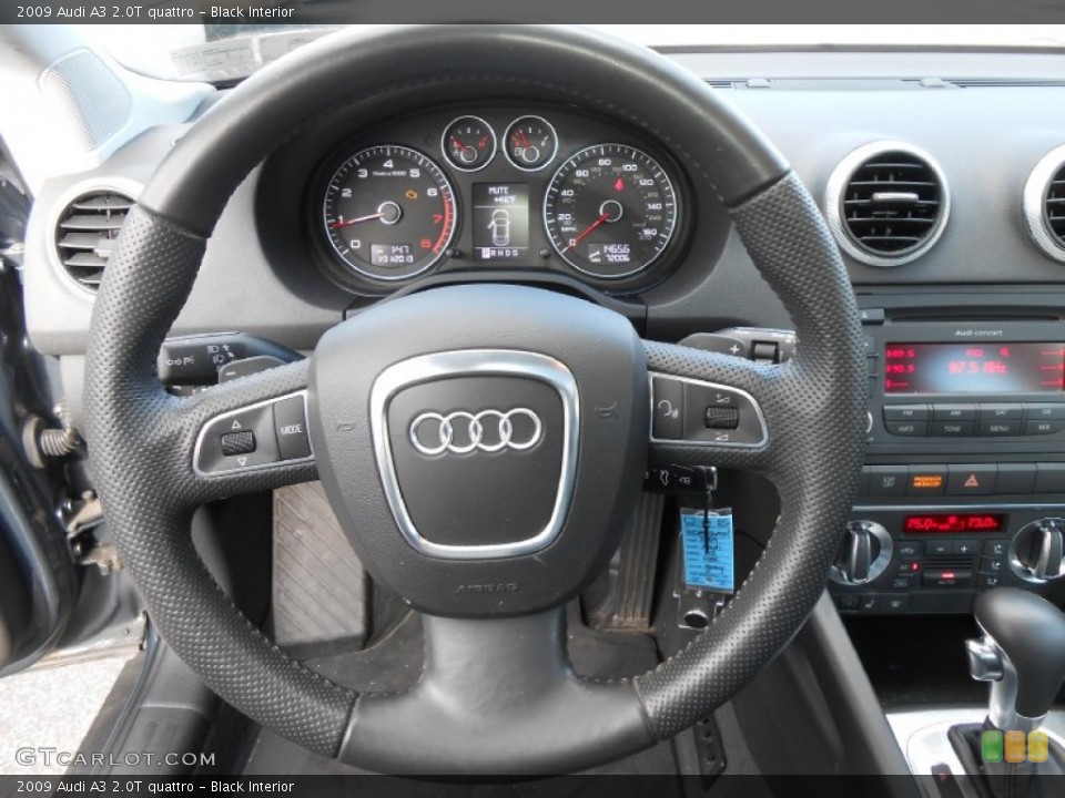 Black Interior Steering Wheel for the 2009 Audi A3 2.0T quattro #76660052