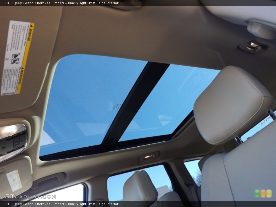 Black/Light Frost Beige Interior Sunroof for the 2012 Jeep Grand Cherokee Limited #76661271