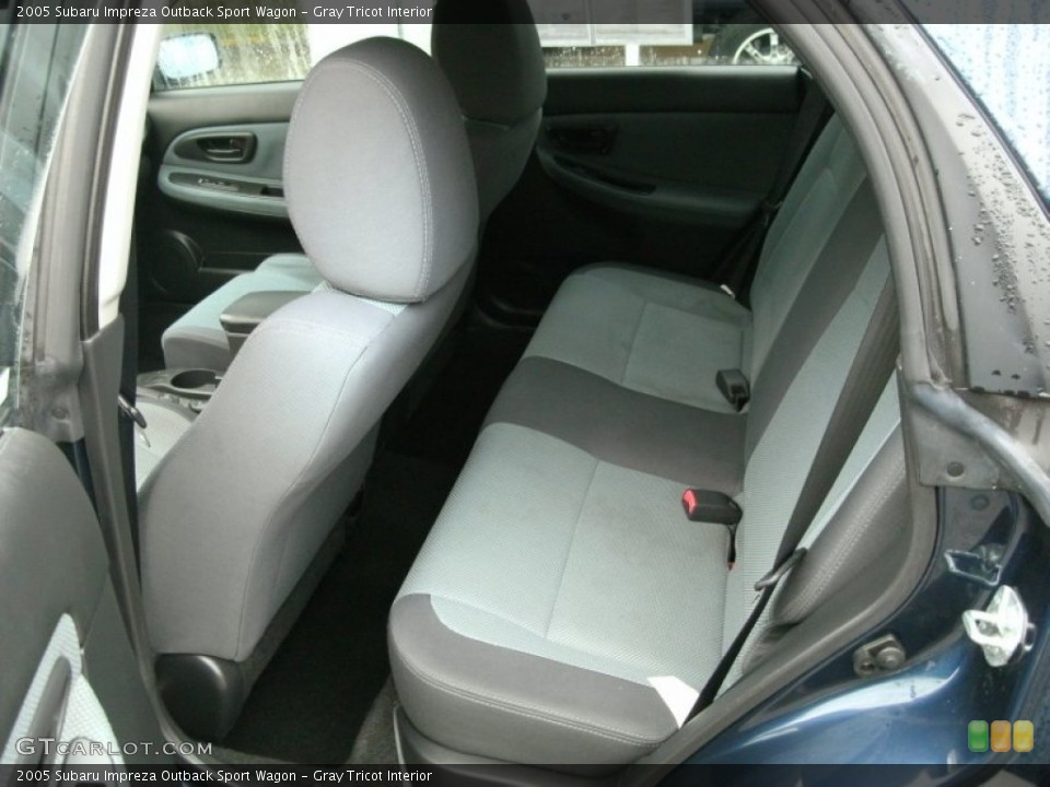 Gray Tricot Interior Rear Seat for the 2005 Subaru Impreza Outback Sport Wagon #76662384