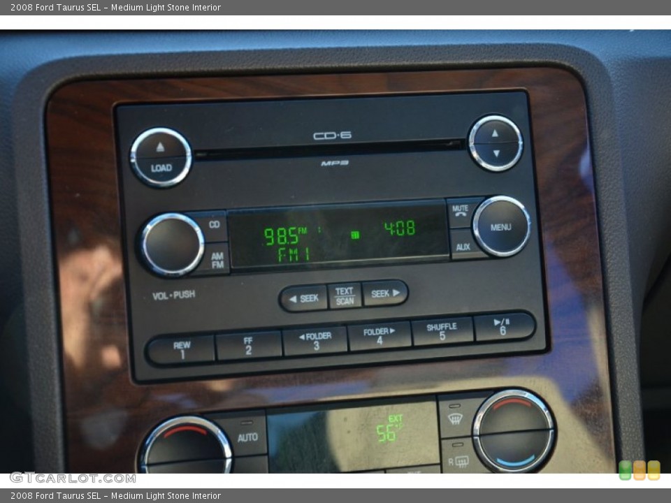 Medium Light Stone Interior Audio System for the 2008 Ford Taurus SEL #76663056