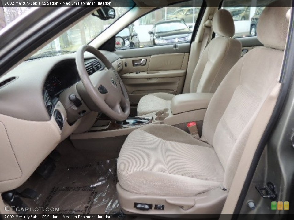 Medium Parchment Interior Front Seat for the 2002 Mercury Sable GS Sedan #76663986
