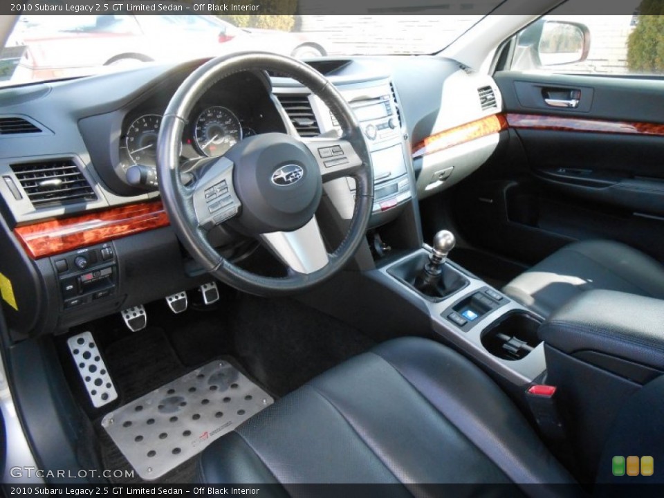 Off Black Interior Prime Interior for the 2010 Subaru Legacy 2.5 GT Limited Sedan #76664010