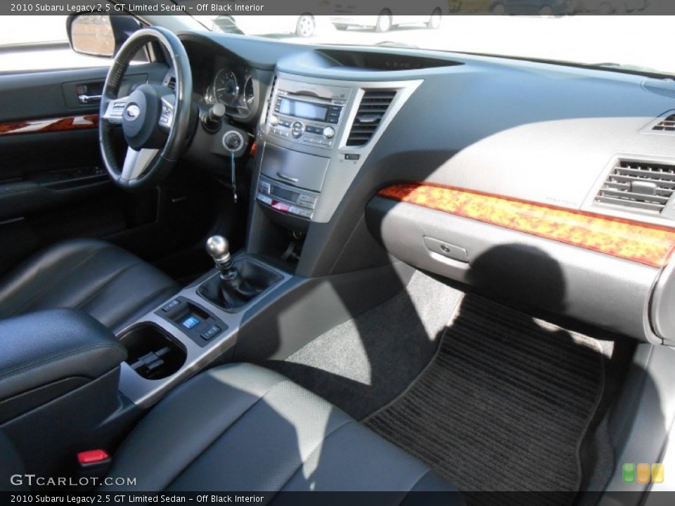 Off Black Interior Dashboard for the 2010 Subaru Legacy 2.5 GT Limited Sedan #76664109