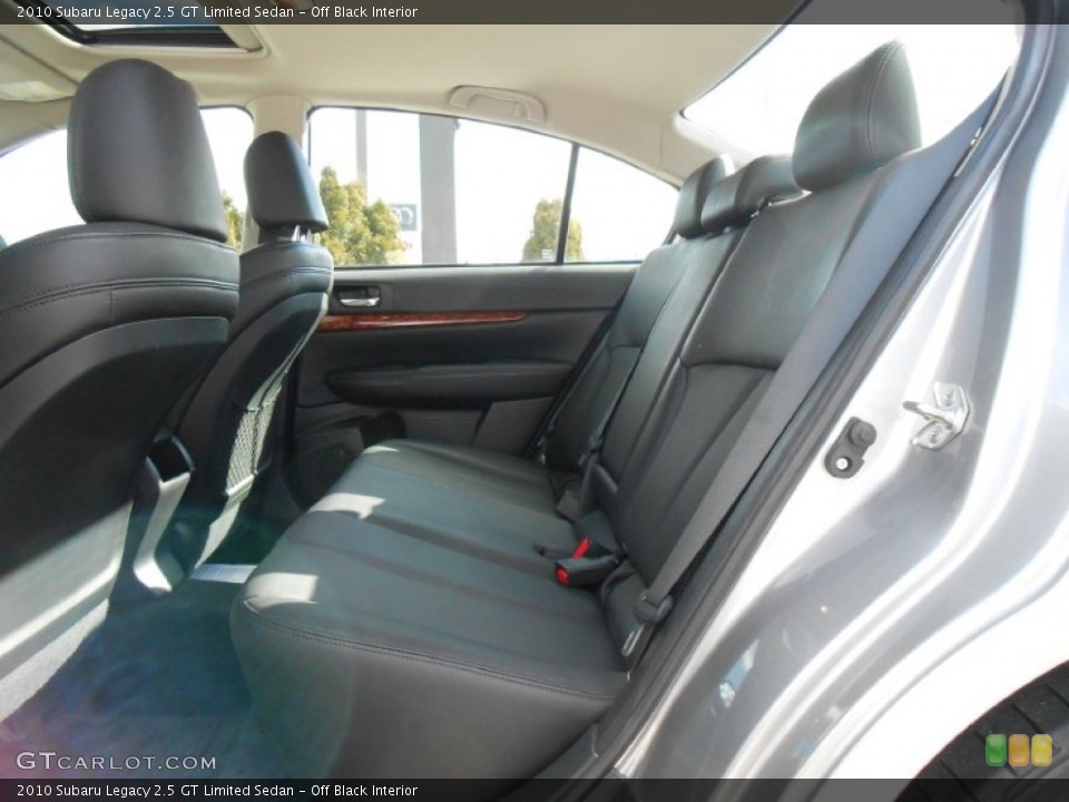 Off Black Interior Rear Seat for the 2010 Subaru Legacy 2.5 GT Limited Sedan #76664221