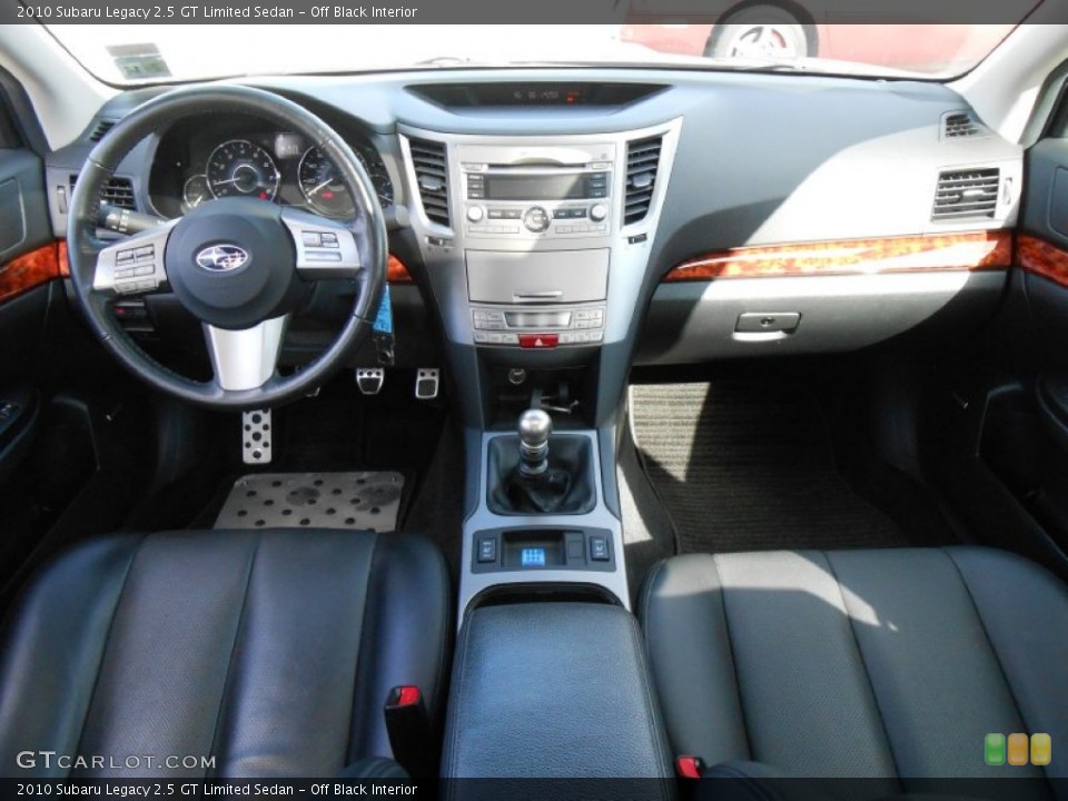 Off Black Interior Dashboard for the 2010 Subaru Legacy 2.5 GT Limited Sedan #76664244