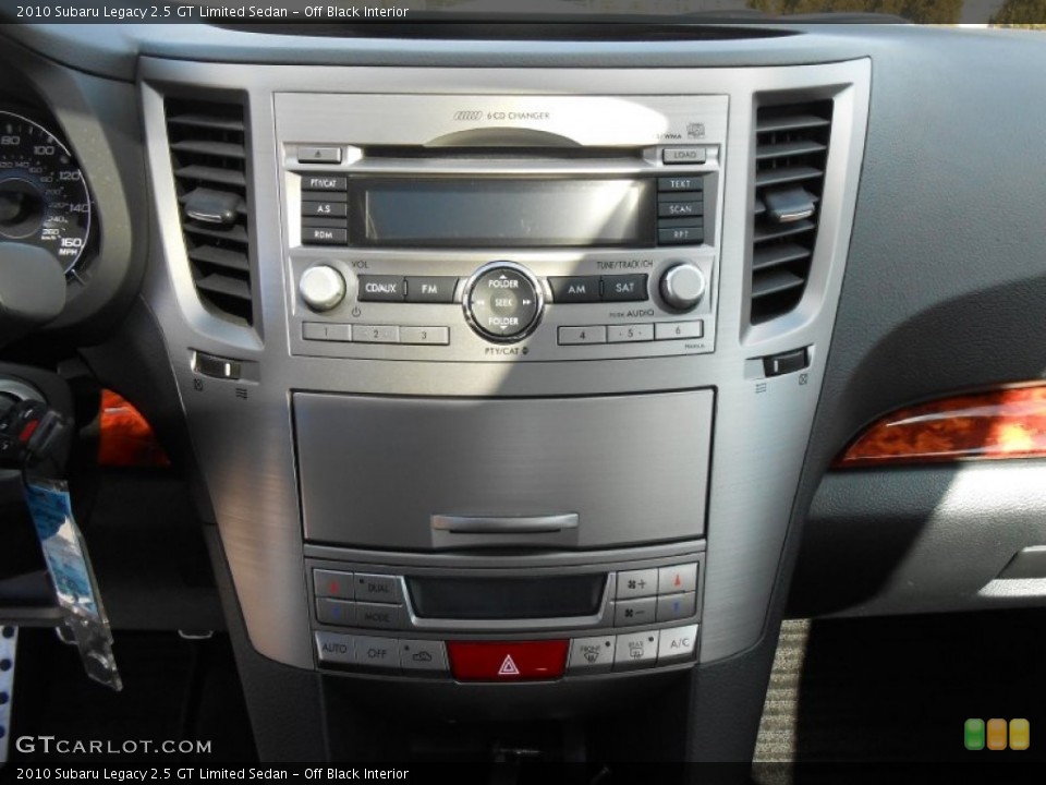 Off Black Interior Controls for the 2010 Subaru Legacy 2.5 GT Limited Sedan #76664475