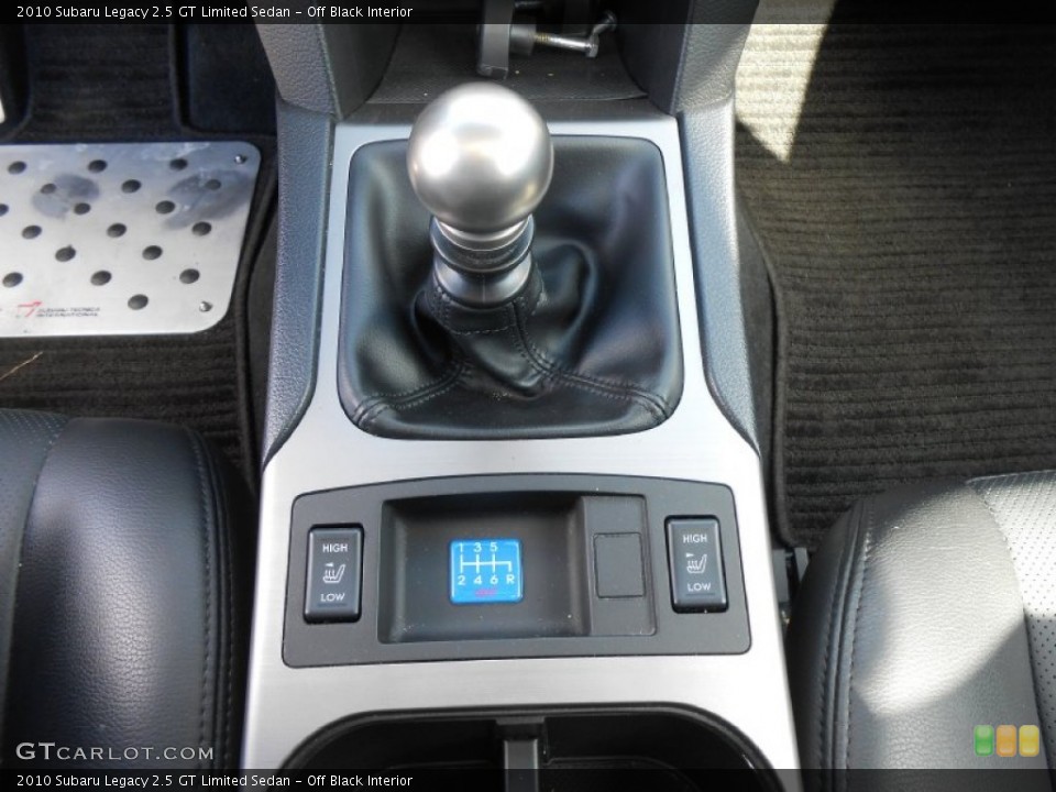Off Black Interior Transmission for the 2010 Subaru Legacy 2.5 GT Limited Sedan #76664500