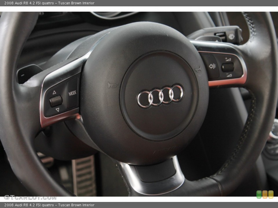 Tuscan Brown Interior Steering Wheel for the 2008 Audi R8 4.2 FSI quattro #76665618
