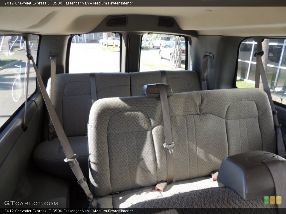 Medium Pewter Interior Rear Seat for the 2012 Chevrolet Express LT 3500 Passenger Van #76666713