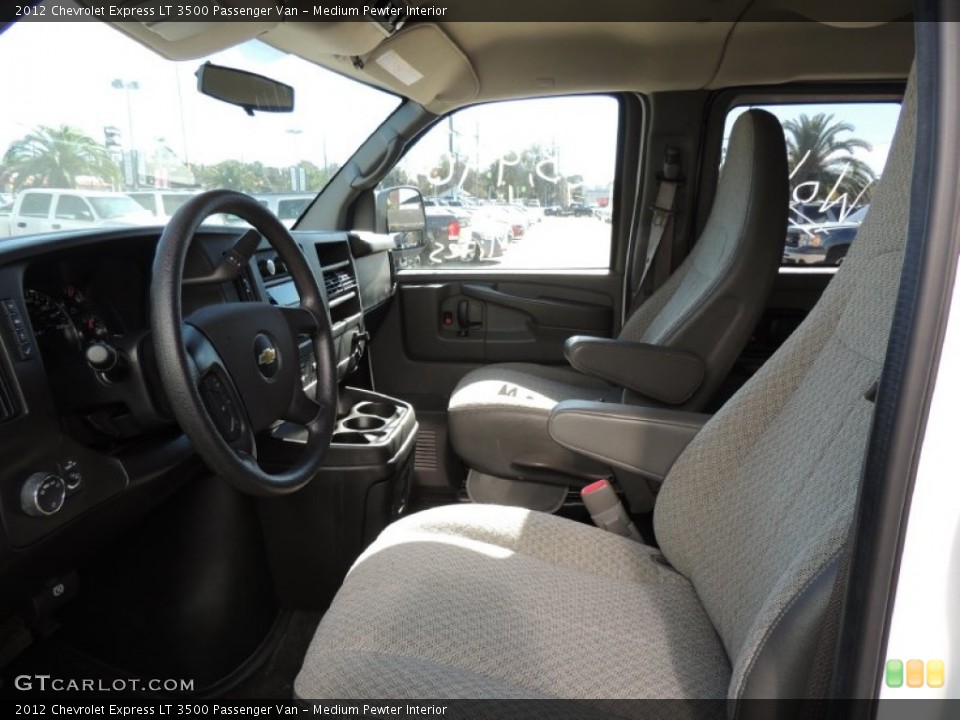 Medium Pewter Interior Front Seat for the 2012 Chevrolet Express LT 3500 Passenger Van #76666782