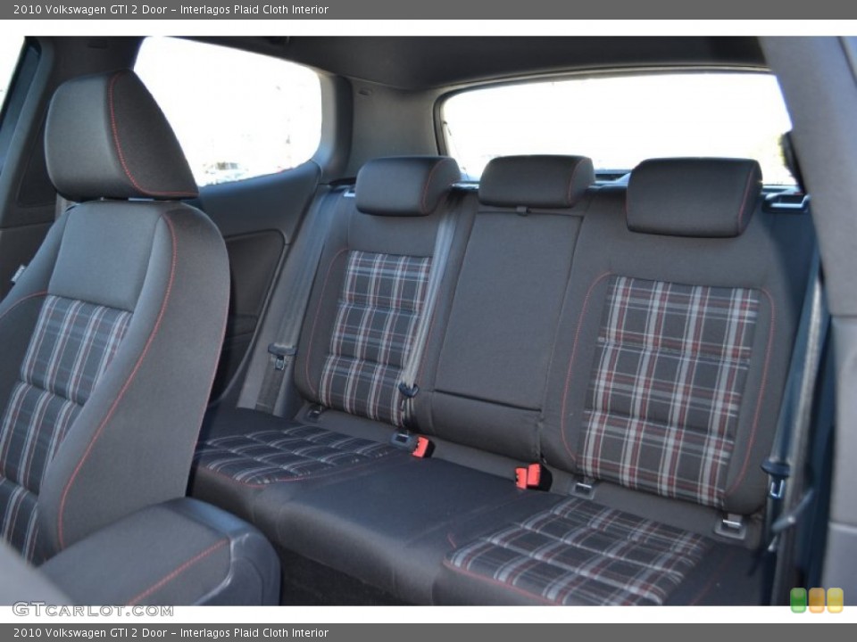 Interlagos Plaid Cloth Interior Rear Seat for the 2010 Volkswagen GTI 2 Door #76668881