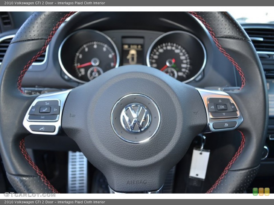 Interlagos Plaid Cloth Interior Steering Wheel for the 2010 Volkswagen GTI 2 Door #76668933